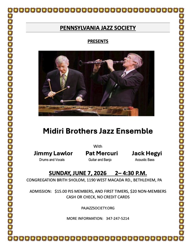 June 2026 cover Midiri Brothers Jazz Ensemble